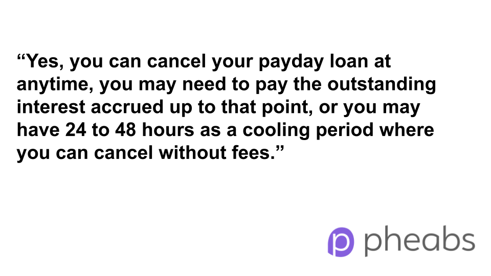 can i cancel a payday loan 