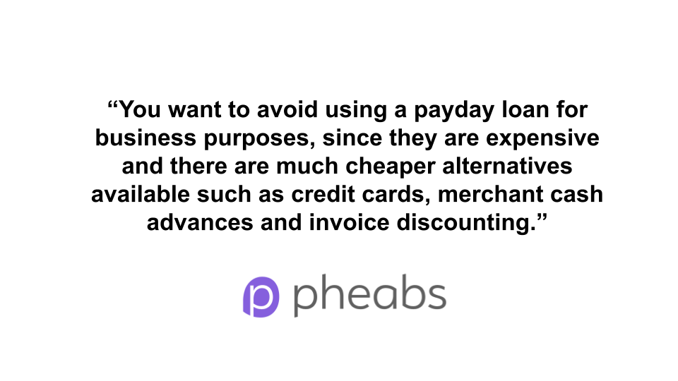 using payday loans for business